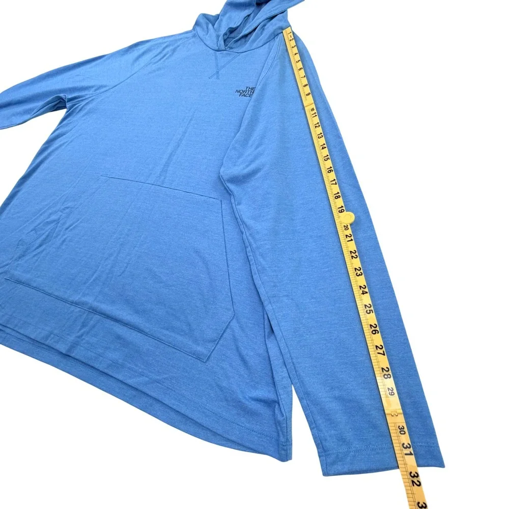 The North Face Hoodie Men XXL Blue Performance Cotton Rayon Classic Lightweight